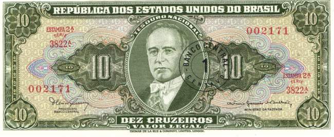 1 Centavo auf 10 Cruzeiros